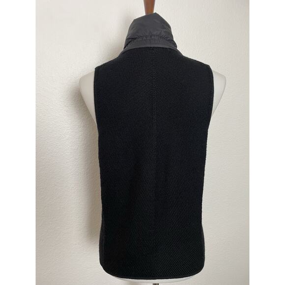 Eileen Fisher Vest Zip Front Stretch Knit High Neck Wool Nylon - Picture 6 of 10